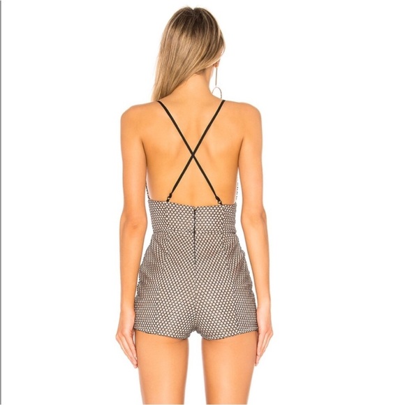 Revolve NBD Salt Shaker Romper Black and Silver XS NWT - Picture 2 of 12